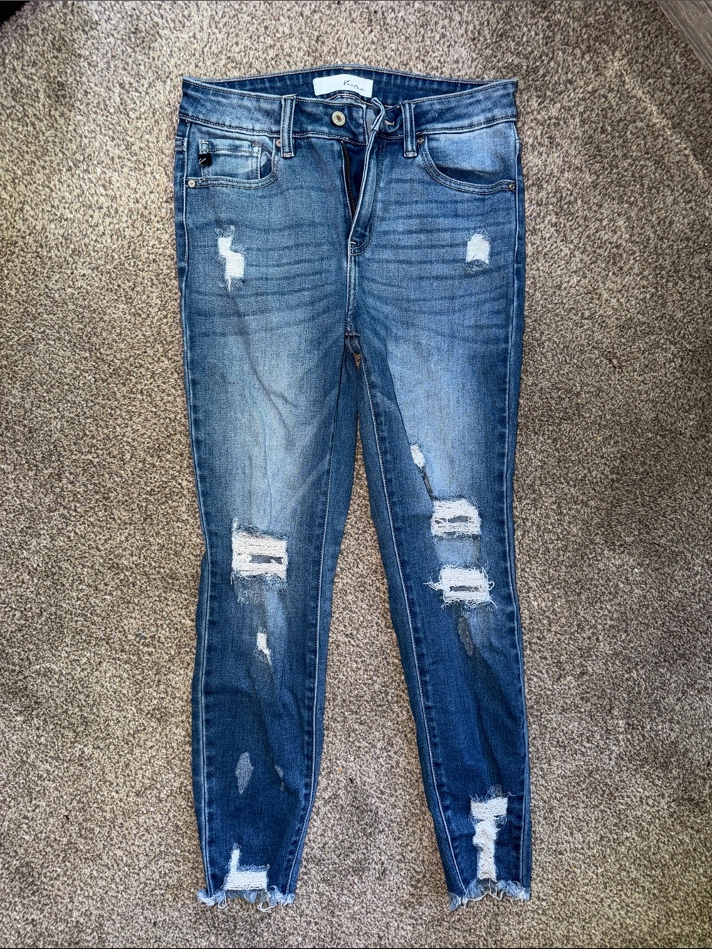 KanCan Blue Distressed Skinny Jeans